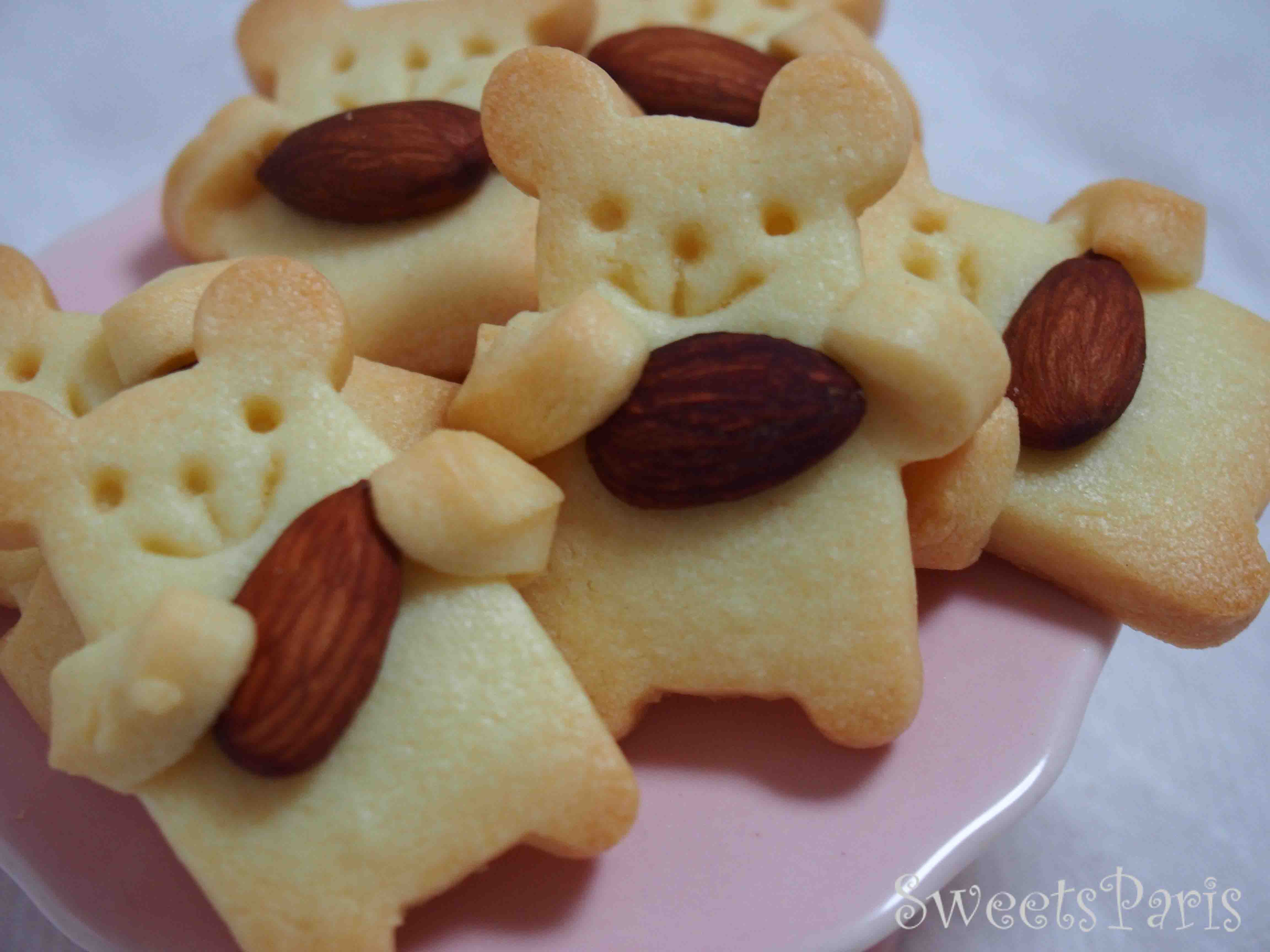 プレゼントに最適!くまの型抜きクッキーの作りかた*Recette de Sablé