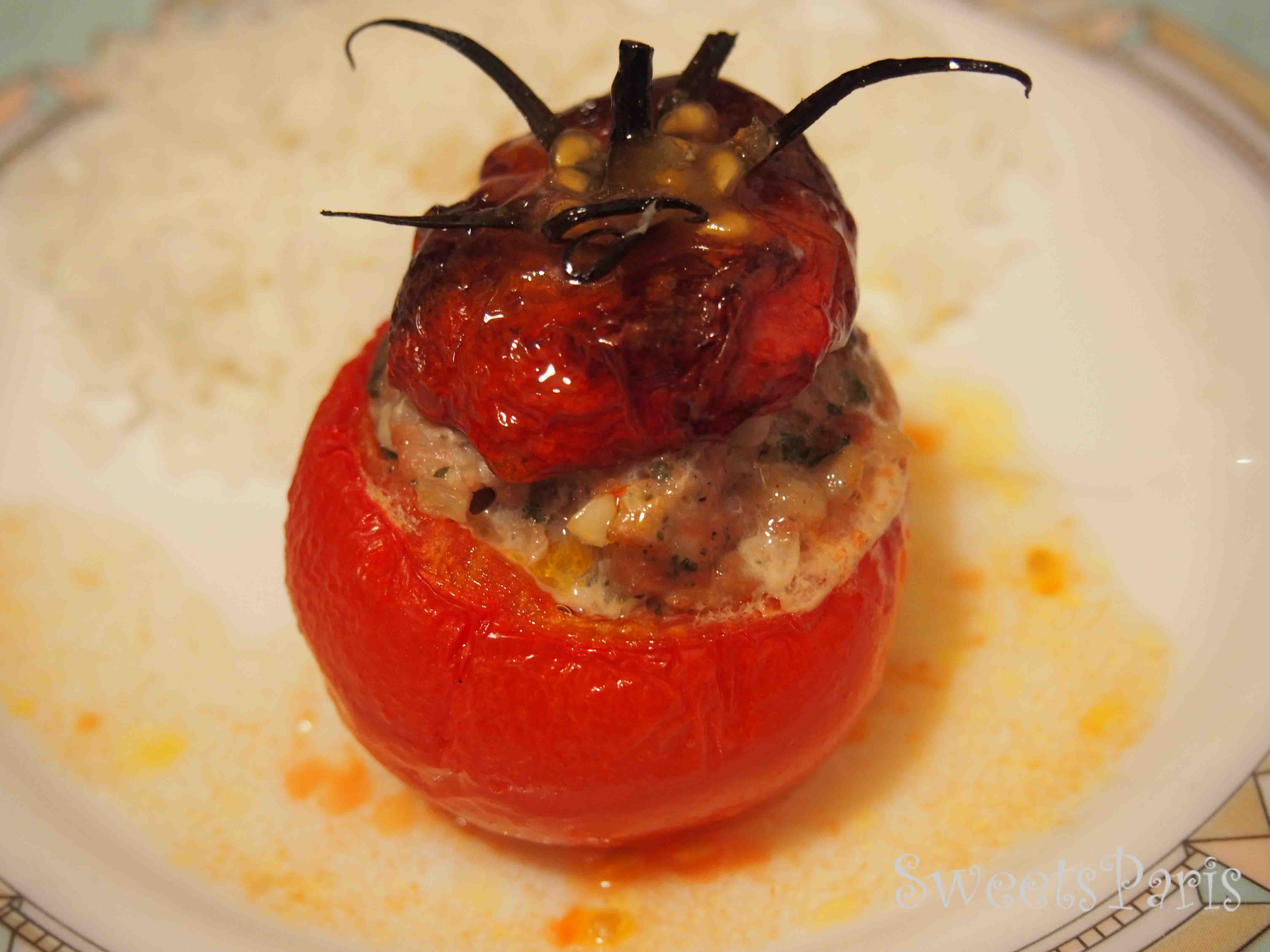 トマトファルシのレシピ recette tomates farcies