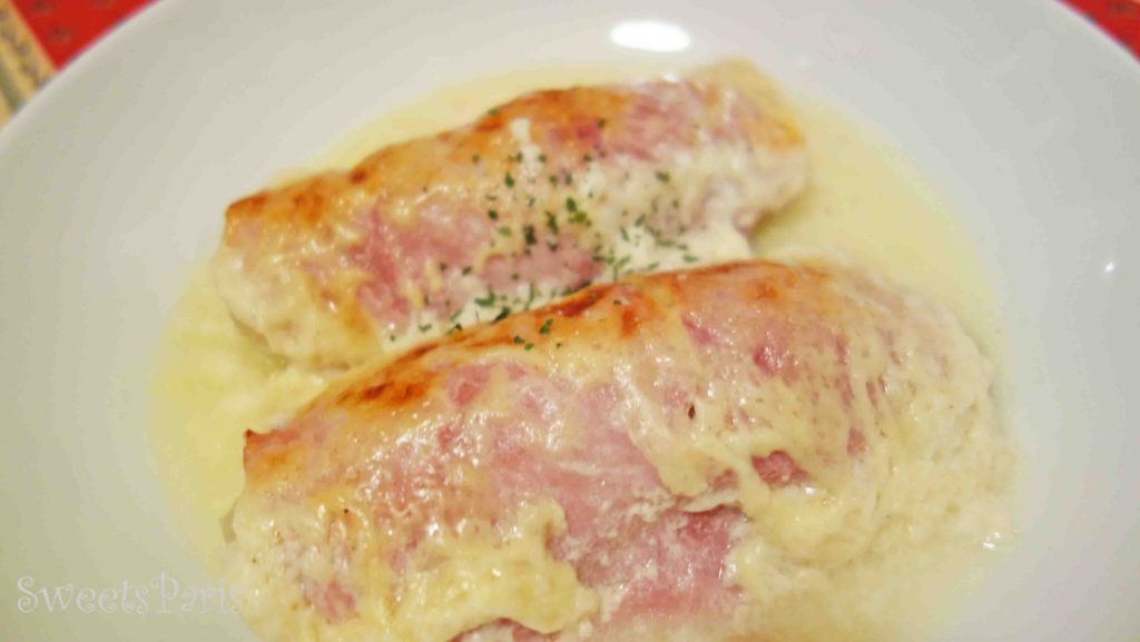 アンディーブ（チコリ）とハムのグラタンの作りかた